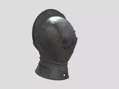 Steel Knight Helme Low-poly 3D model