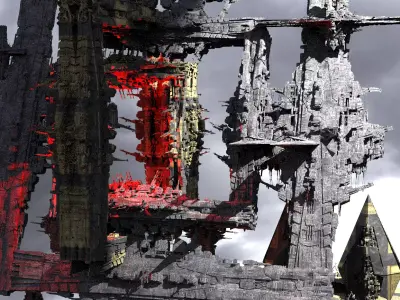 Military facility overlord Kit bash exterior 3D model