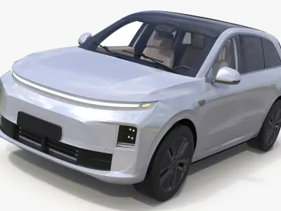 Compact SUV Pearl White 3D model