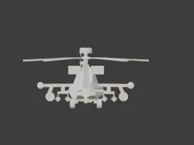 Ah-64 helicopter Low-poly 3D model