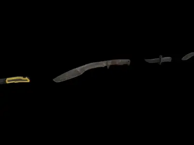 Melee Weapons pack 2 Low-poly 3D model