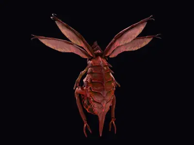 Drone Worker Low-poly 3D model