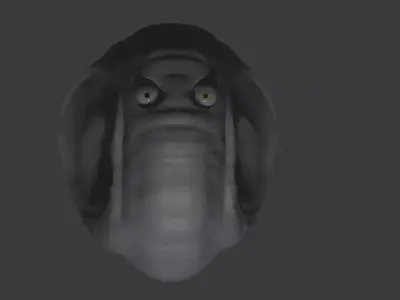 Head Alien mix elephant MODEL 3D 3D model