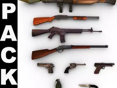 Modern Weapons Pack 3D model