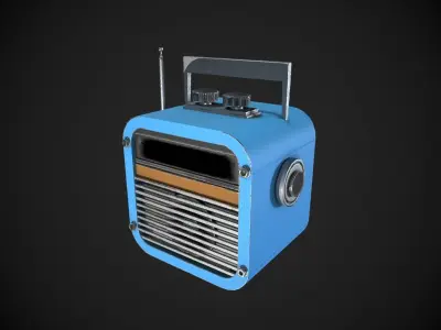 Assorted Retro Radio Collection - 3 Variations 3D model