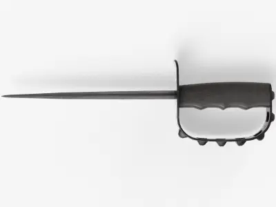 M1917 Trench Knife dark finish Low-poly 3D model