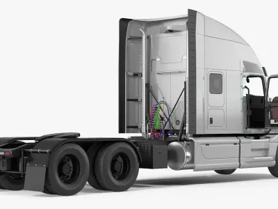 Semi Truck Generic Simple Interior 3D model