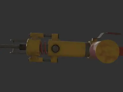 Jack Hammer pbr low poly model Low-poly 3D model