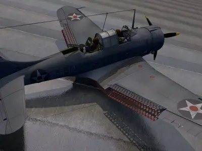 Douglas SBD-3 Dauntless 3D model