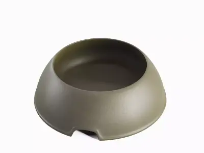 Plastic Dog Bowl A 04 Low-poly 3D model