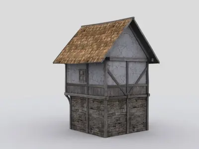 house medival Low-poly 3D model