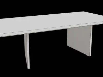 White Marble Coffee Table Free low-poly 3D model