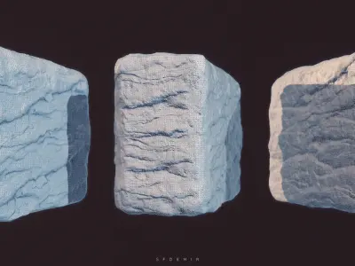 3D Cliff Rock Model - PBR Optimized Low-poly 3D model