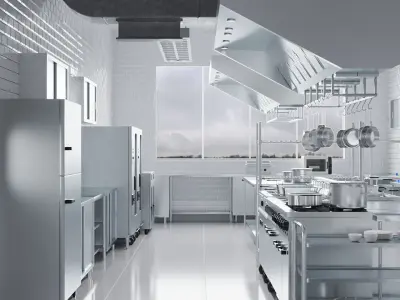 Commercial Kitchen 3D Model 3D model