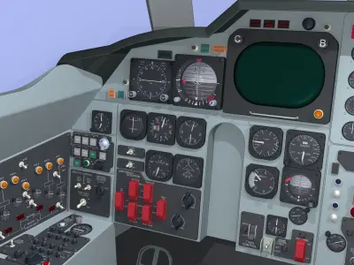 B-52 cockpit 3D model