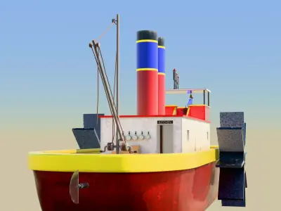 High Res Screen Version of Steamboat Willie 3D model