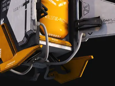 Rescue drone Low-poly 3D model