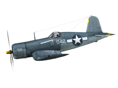 Vought F4U-1A - 042 3D model