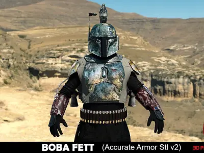 Mandalorian Boba Fett full armor STL file for 3d print 3D model