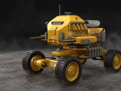 UGV Concept-1-Yellow 3D model