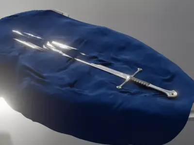 High quality Narsil sword 3D model