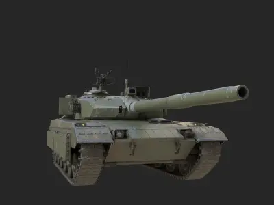 4 coatings of PLA Army ZTZ96B ZTZ-96B Main Battle Tank MBT Low-poly 3D model