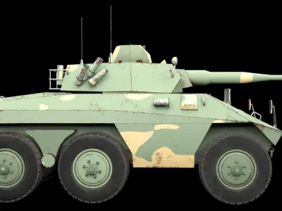 EE-9 Cascavel Free low-poly 3D model