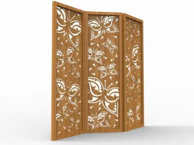 BUTTERFLIES SCREEN PANEL Free 3D print model