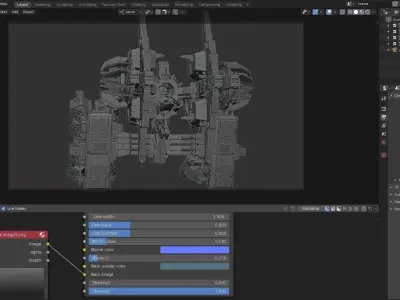 Toon render project file 2 3D model