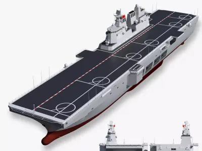 The China  Type 075 amphibious assault ship model 3D model