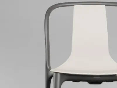 Vitra Belleville Chair by Ronan and Erwan Bouroullec Low-poly 3D model