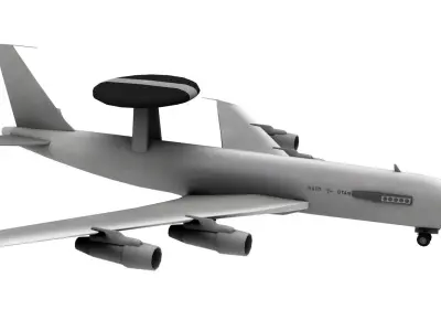 Lowpoly E-3A Sentry Airplane 3D Model Low-poly 3D model