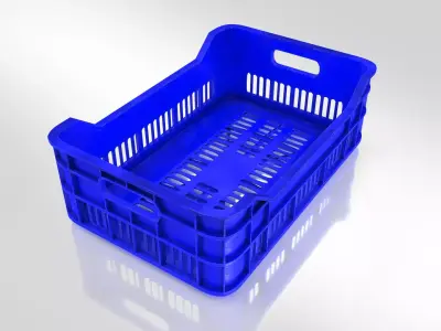 Plastic Crate T1 Low-poly 3D model