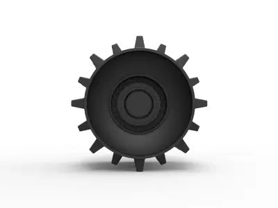  Compactor wheel 3D print model