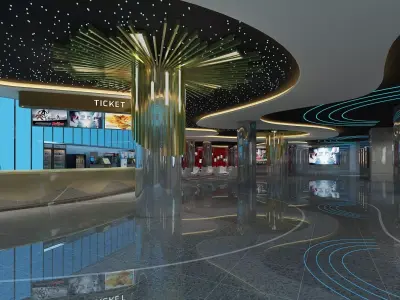 Cinema Lobby 01 3D model