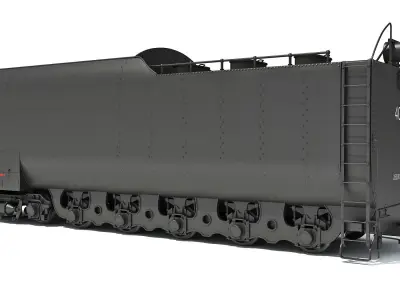 Steam Train Coal Tender Car 3D model