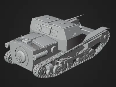 Tank Italian Tank L3-33 CC Free 3D model