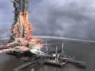 Floating Medical facility 3D model