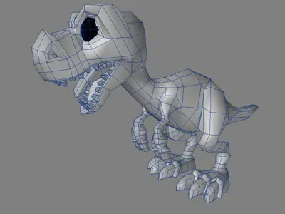 Cartoon  of dinosaurs  Low-poly 3D model