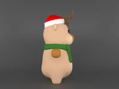 reindeer cartoon model 3D model