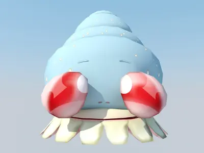 Mollusk Low Poly Character MAX 2011 Low-poly 3D model