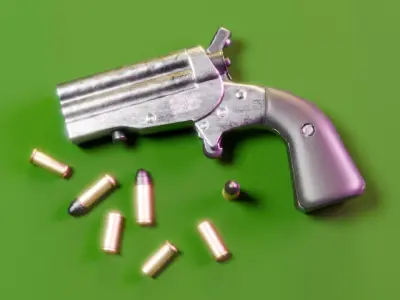 HJS Frontier Four Derringer Free low-poly 3D model