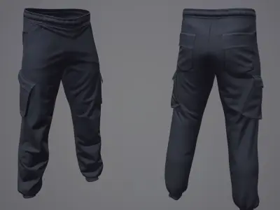 Cargo Pants 01 Low-poly 3D model