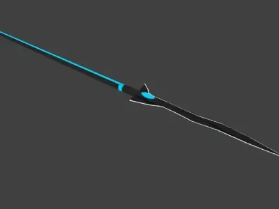 Lance-3 black and blue Low-poly 3D model
