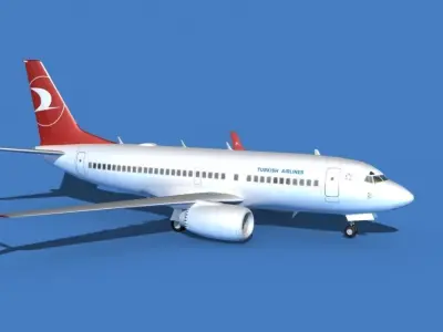 Boeing 737 MAX 7 Turkish Airlines 3D model