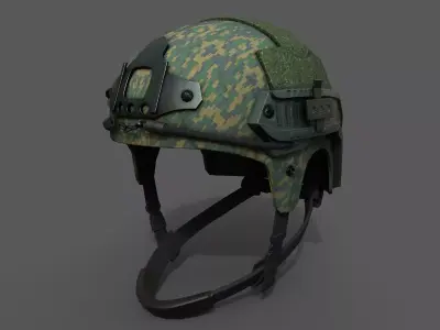 Helmet combat military Scifi  Low-poly 3D model