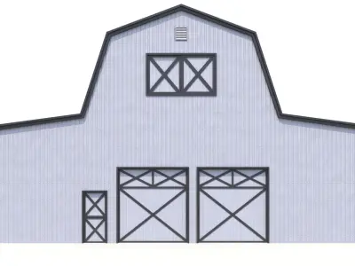 6 PBR Farm Buildings Collection 3D model