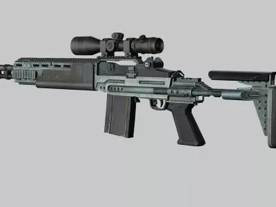 Sniper Denel 4NTW-20 Low-Poly 3D Model Low-poly 3D model purchase