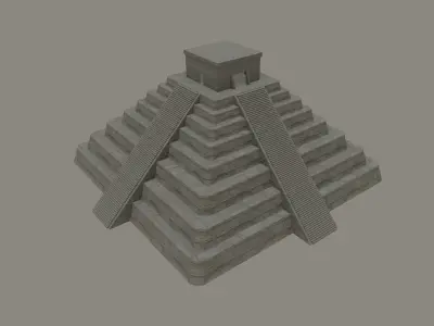 Mayan Temple Low-poly 3D model