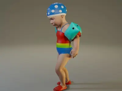 SwwimmingPool Child Female ACC0203005 Low-poly 3D model